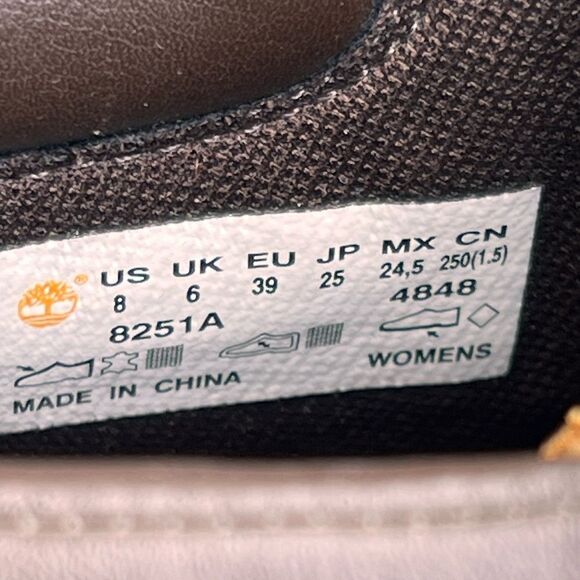 Timberland Amston 6 Inch Wheat Nubuck Wedge Heel Boots Size 8 - Picture 2 of 11